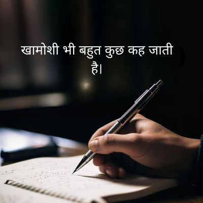 खामोशी भी बहुत कुछ कह जाती
है।