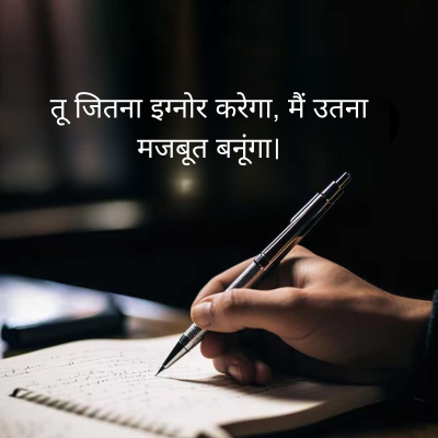 तू जितना इग्नोर करेगा, मैं उतना
मजबूत बनूंगा।