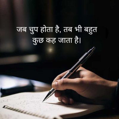 जब चुप होता है, तब भी बहुत
कुछ कह जाता है।