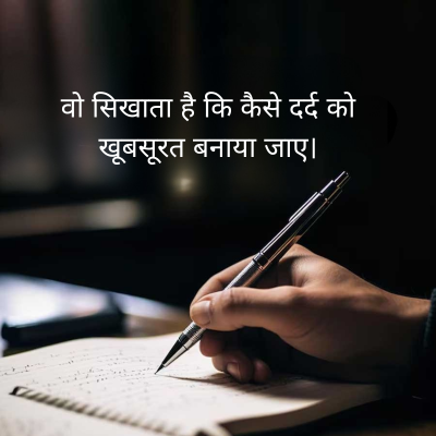 वो सिखाता है कि कैसे दर्द को
खूबसूरत बनाया जाए।
