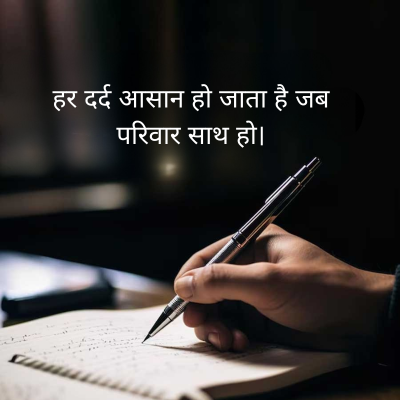 हर दर्द आसान हो जाता है जब
परिवार साथ हो।