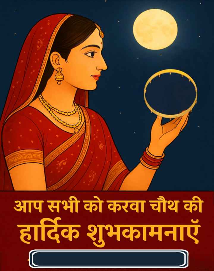 आप सभी को करवा चौथ की
हार्दिक शुभकामनाएँ
