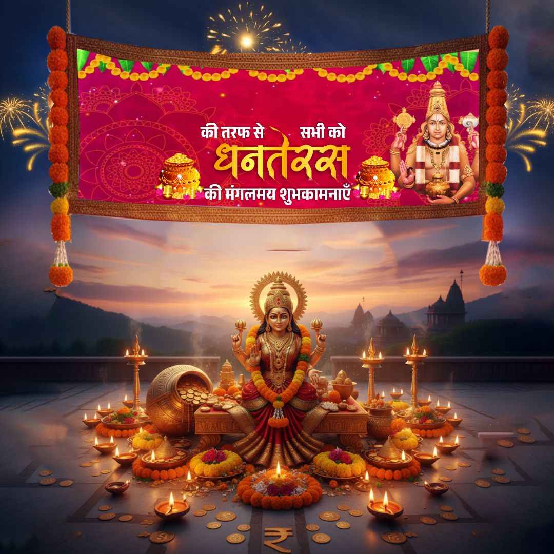 की तरफ से
सभी को
धनतेरस
की मंगलमय शुभकामनाएँ