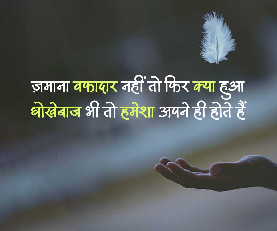 ज़माना वफादार नहीं तो फिर क्या हुआ
धोखेबाज भी तो हमेशा अपने ही होते हैं