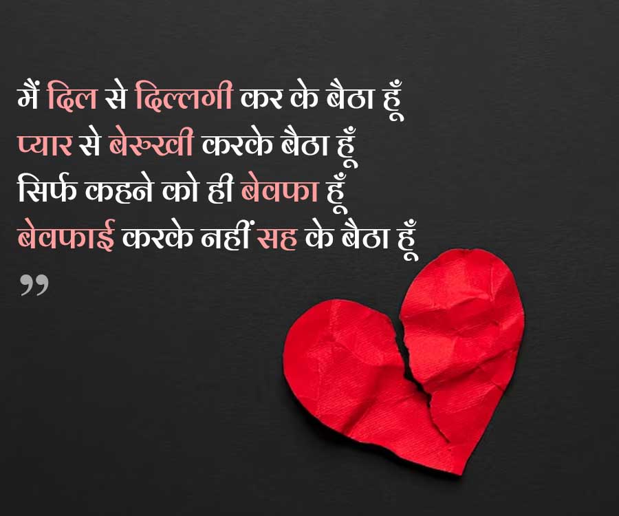 मैं दिल से दिल्लगी कर के बैठा हूँ
प्यार से बेरुखी करके बैठा हूँ
सिर्फ कहने को ही बेवफा हूँ
बेवफाई करके नहीं सह के बैठा हूँ