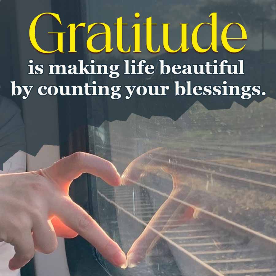 Gratitude
is making life beautiful
by counting your blessings.