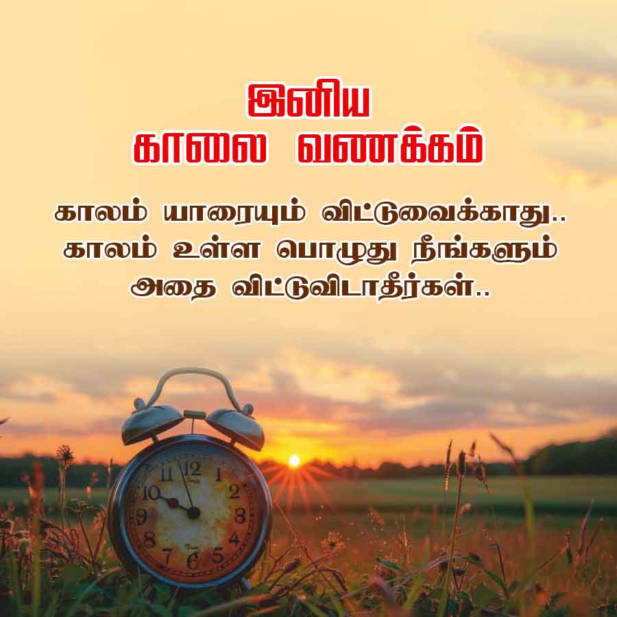 இனிய
காலை வணக்கம்
காலம் யாரையும் விட்டுவைக்காது..
காலம் உள்ள பொழுது நீங்களும்
அதை விட்டுவிடாதீர்கள்..
1 12
10
2
65
4.
8