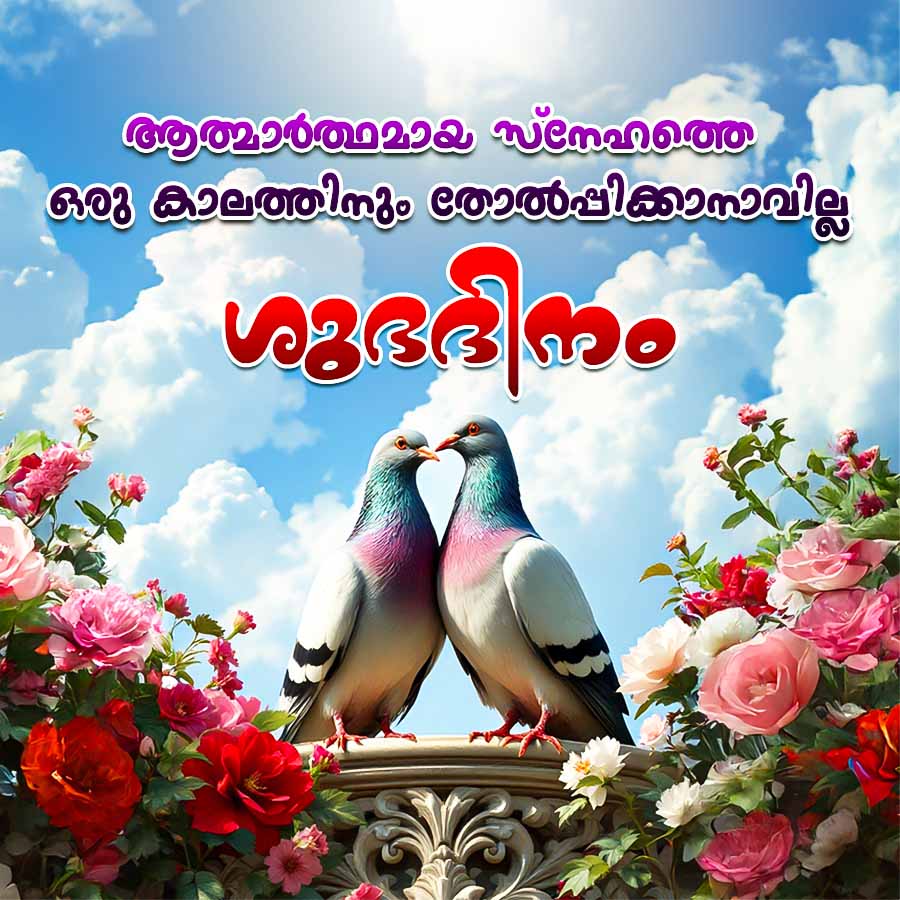 ആത്മാർത്ഥമായ സ്നേഹത്തെ
ഒരു കാലത്തിനും തോൽപ്പിക്കാനാവില്ല
ശുഭദിനം