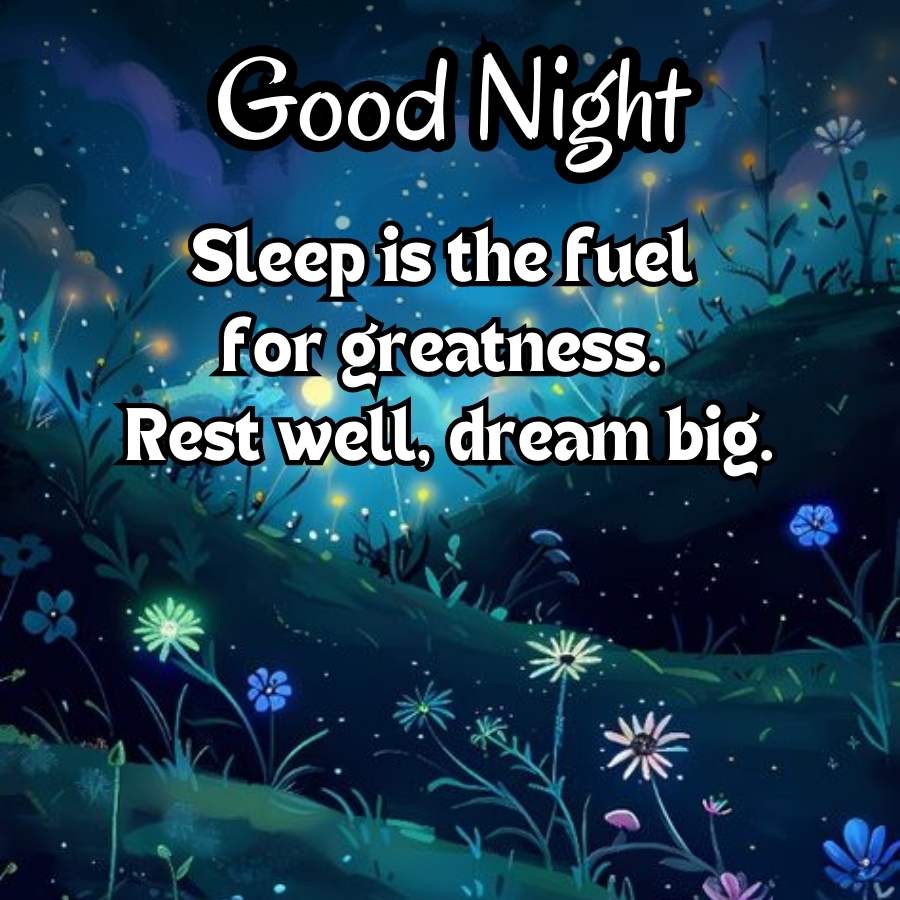 Good Night
Sleep is the fuel
for greatness.
Rest well, dream big.
