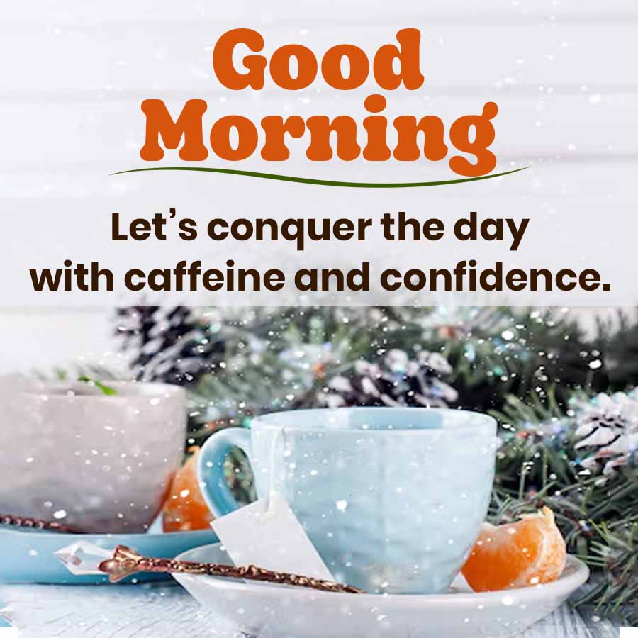 Good
Morning
Let's conquer the day
with caffeine and confidence.