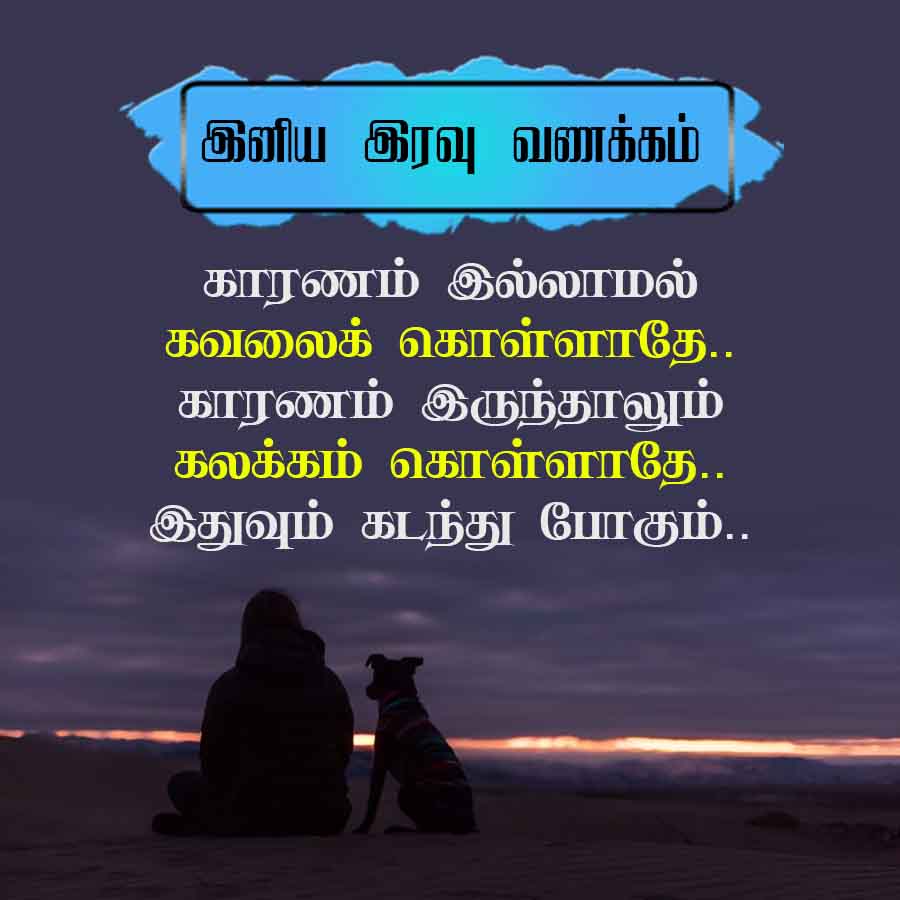 இனிய இரவு வணக்கம்
காரணம் இல்லாமல்
கவலைக் கொள்ளாதே..
காரணம் இருந்தாலும்
கலக்கம் கொள்ளாதே..
இதுவும் கடந்து போகும்..