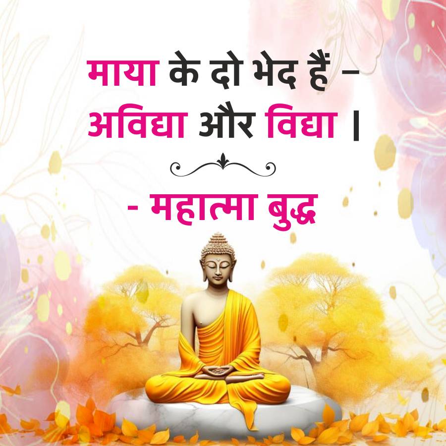 माया के दो भेद हैं-
अविद्या और विद्या |
৩
- महात्मा बुद्ध