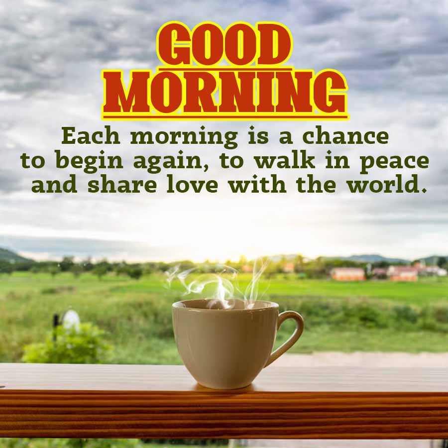 GOOD
MORNING
Each morning is a chance
to begin again, to walk in peace
and share love with the world.
4