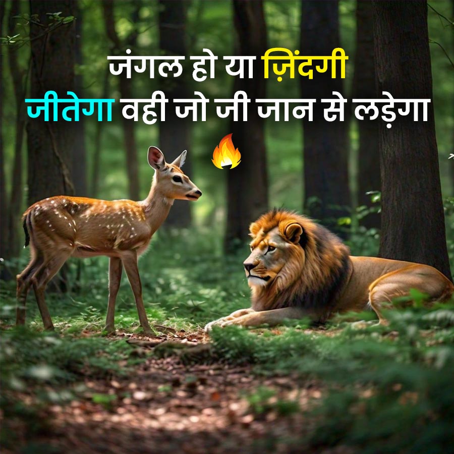 जंगल हो या ज़िंदगी
जीतेगा वही जो जी जान से लड़ेगा