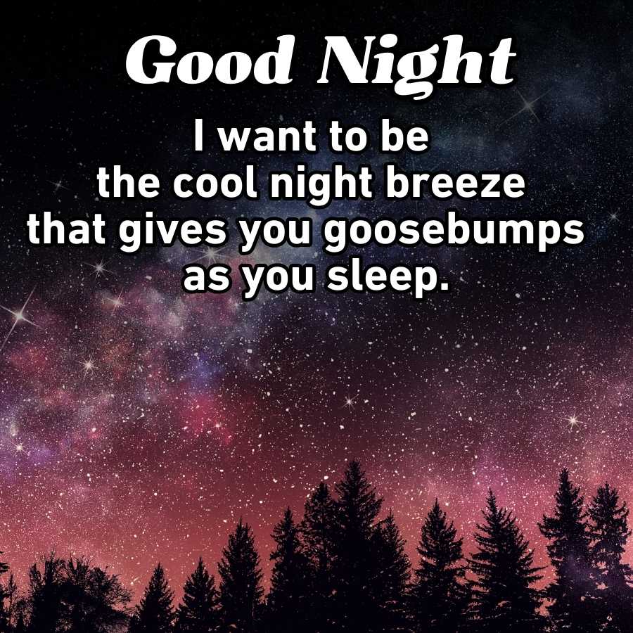 Good Night
I want to be
the cool night breeze
that gives you goosebumps
as you sleep.