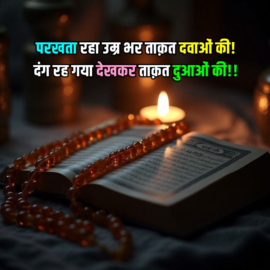 परखता रहा उम्र भर ताक़त दवाओं की!
दंग रह गया देखकर ताक़त दुआओं की!!