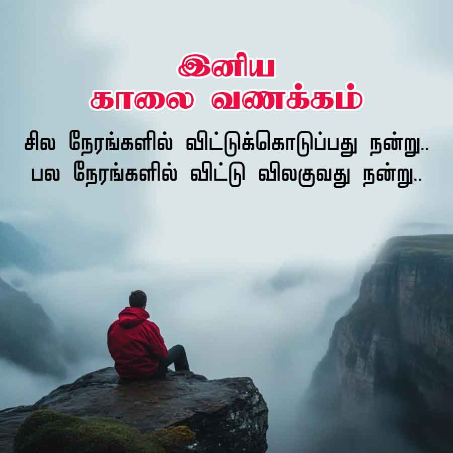 இனிய
காலை வணக்கம்
சில நேரங்களில் விட்டுக்கொடுப்பது நன்று..
பல நேரங்களில் விட்டு விலகுவது நன்று..