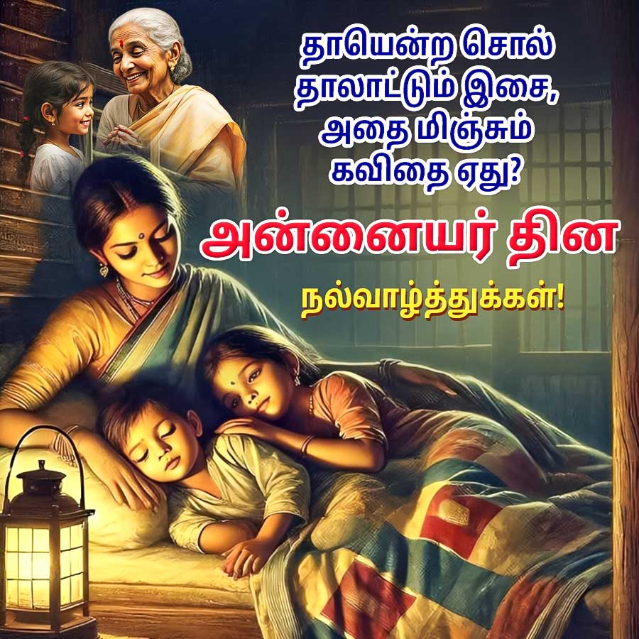 தாயென்ற சொல்
தாலாட்டும் இசை,
அதை மிஞ்சும்
கவிதை ஏது?
அன்னையர் தின
நல்வாழ்த்துக்கள்!