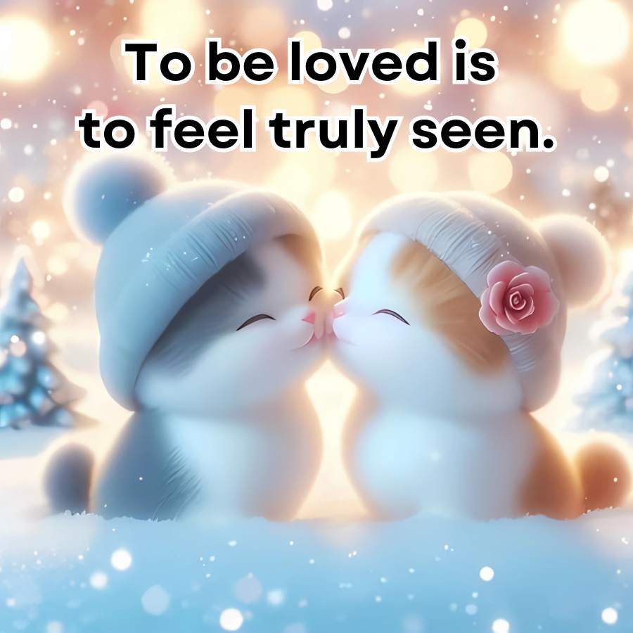 To be loved is
to feel truly seen.