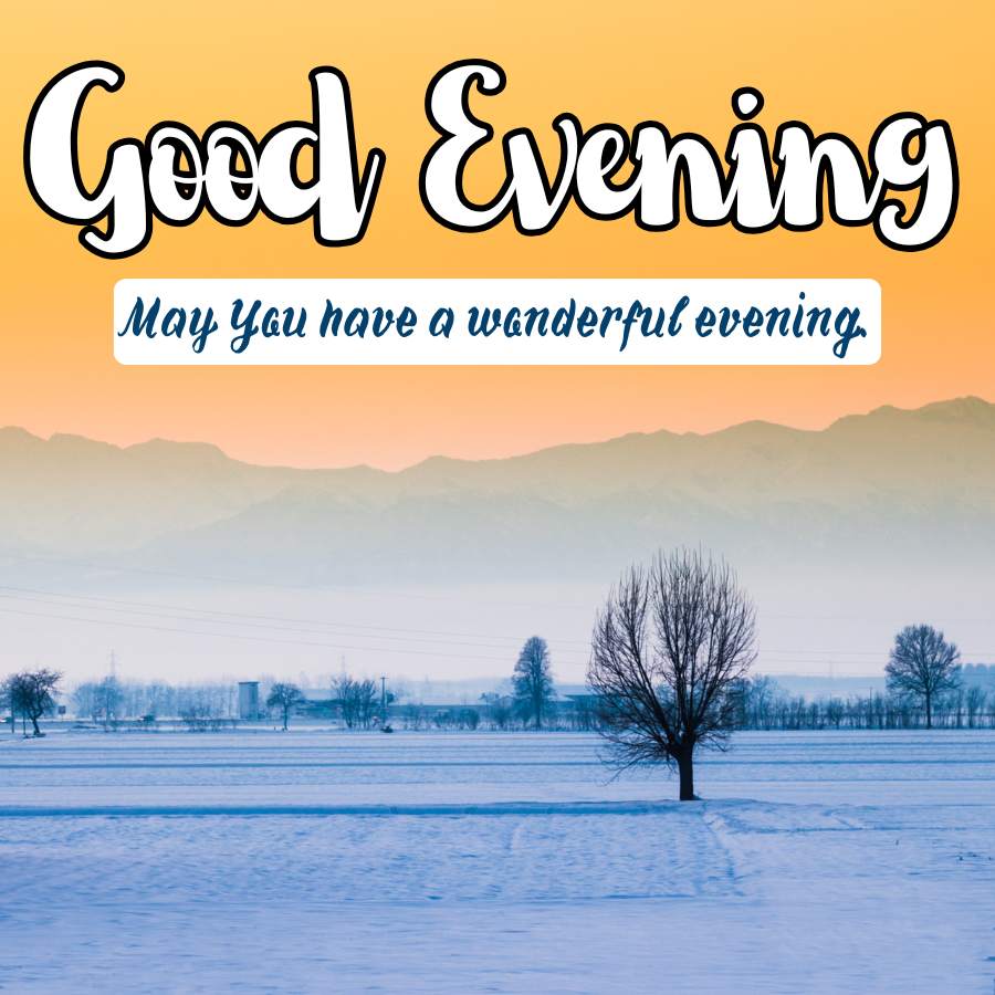 Good Evening
May you have a wanderful evening.