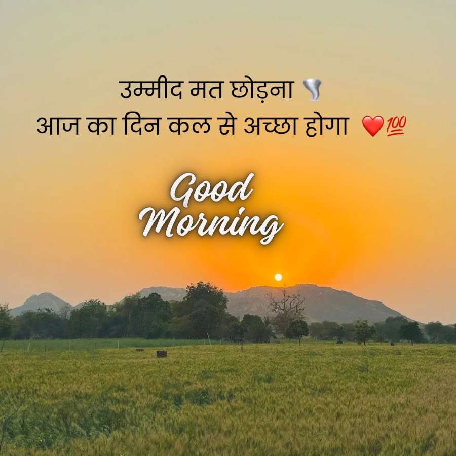 उम्मीद मत छोड़ना
आज का दिन कल से अच्छा होगा
Good
Morning
700