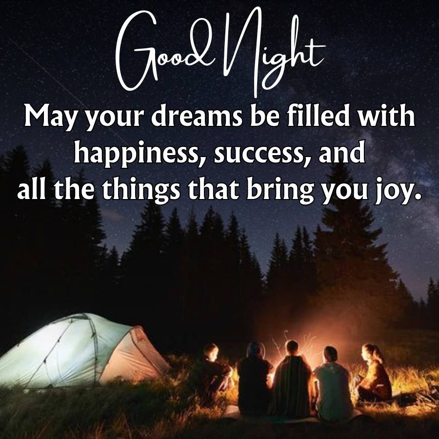 Good Night
May your dreams be filled with
happiness, success, and
all the things that bring you joy.