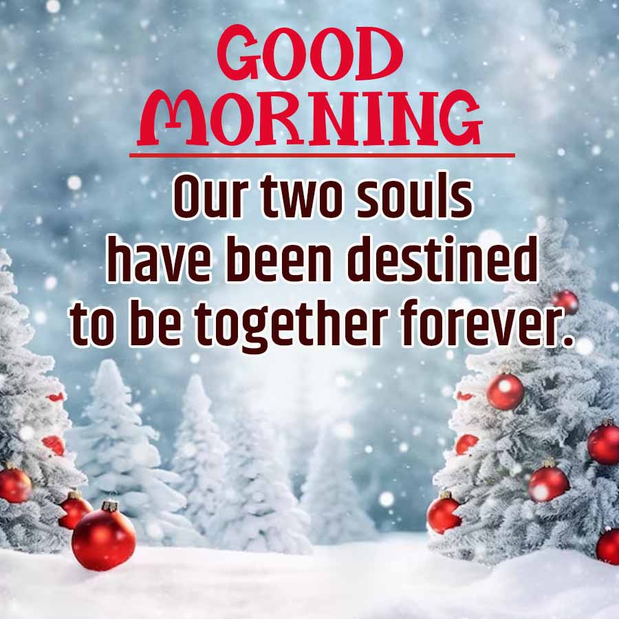 GOOD
MORNING
Our two souls
have been destined
to be together forever.