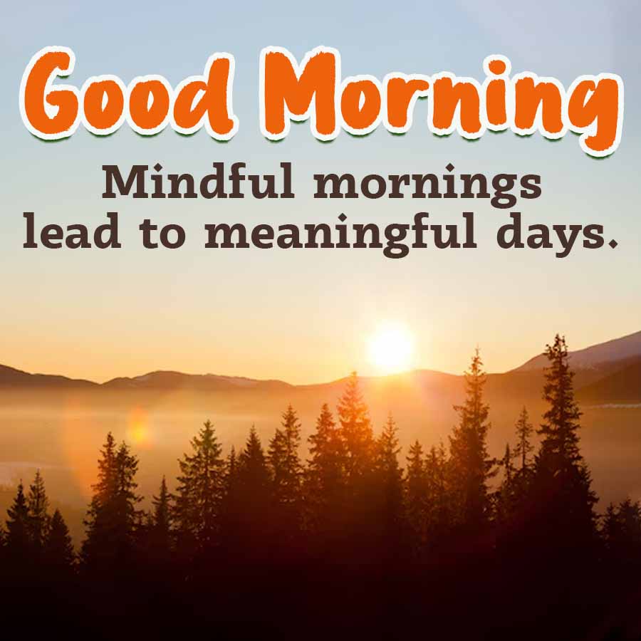 Good Morning
Mindful mornings
lead to meaningful days.