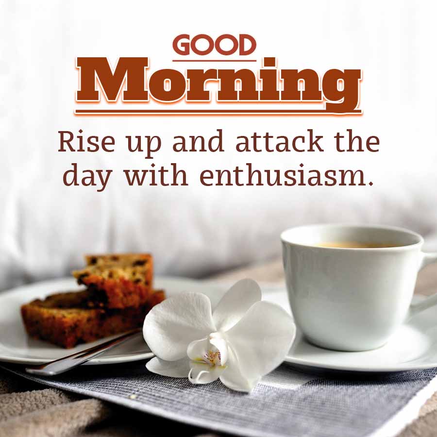 GOOD
Morning
Rise up and attack the
day with enthusiasm.