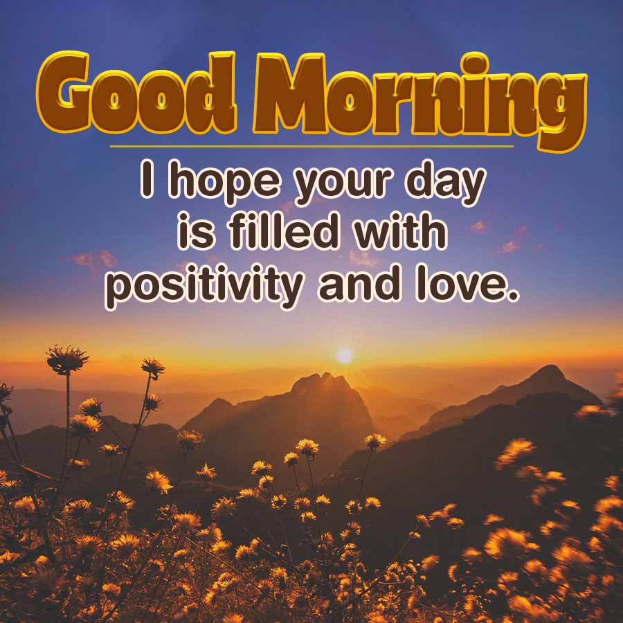 Good Morning
I hope your day
is filled with
positivity and love.