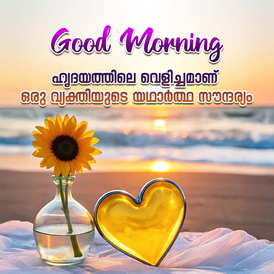 Good Morning
ഹൃദയത്തിലെ വെളിച്ചമാണ്
ഒരു വ്യക്തിയുടെ യഥാർത്ഥ സൗന്ദര്യം