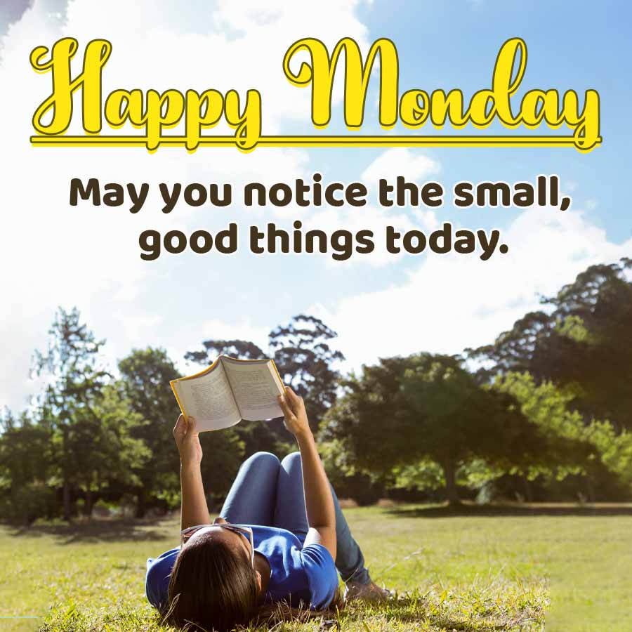 Happy Monday
May you notice the small,
good things today.