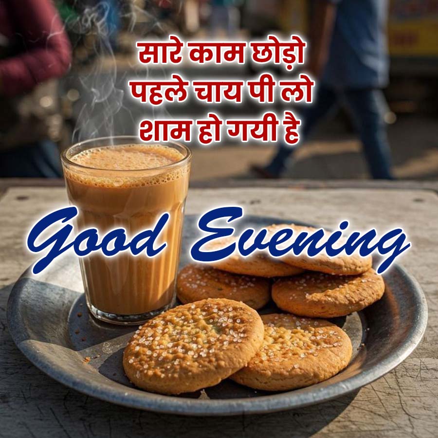 सारे काम छोड़ो
पहले चाय पी लो
शाम हो गयी है
Good Evening