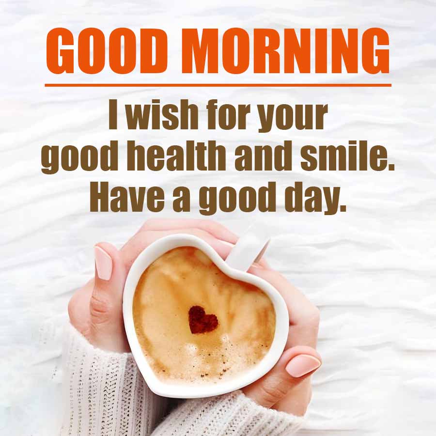 GOOD MORNING
I wish for your
good health and smile.
Have a good day.