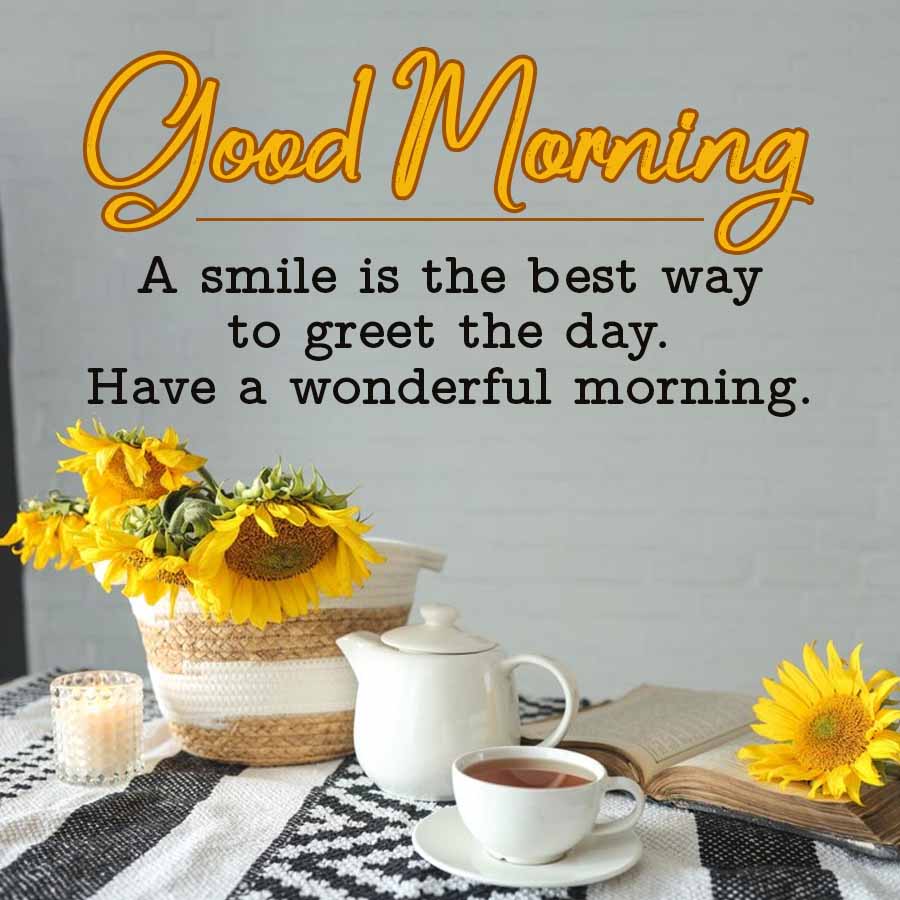 Good Morning
A smile is the best way
to greet the day.
Have a wonderful morning.