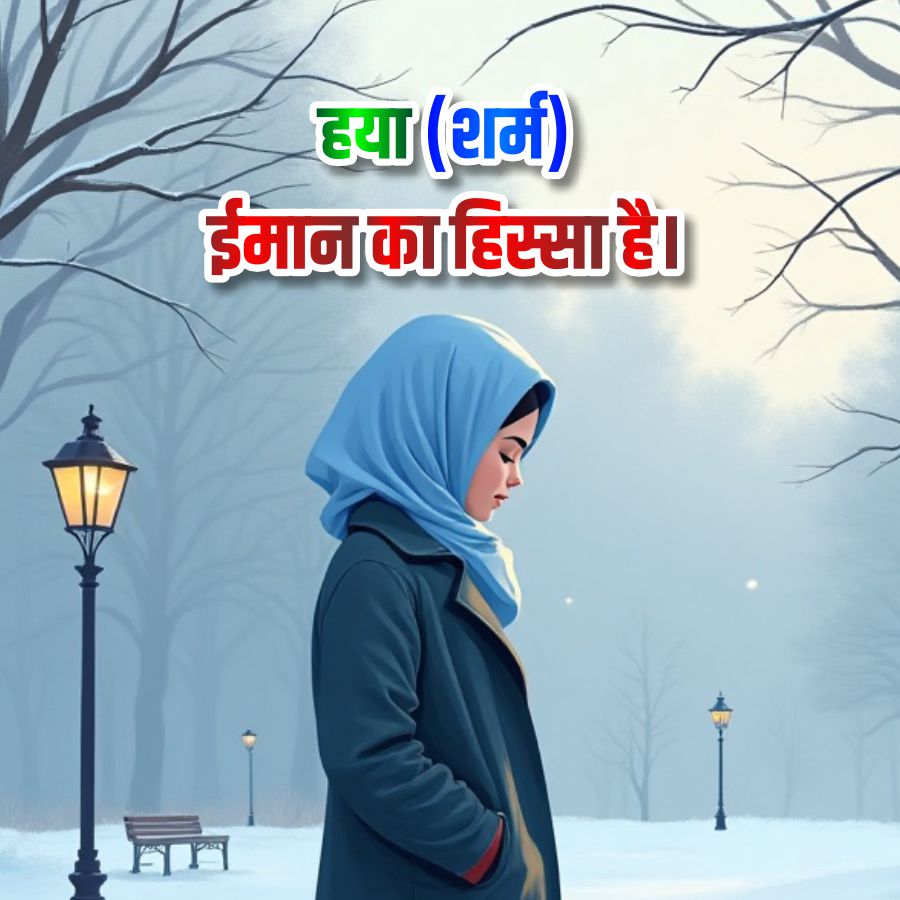 हया (शर्म)
ईमान का हिस्सा है।