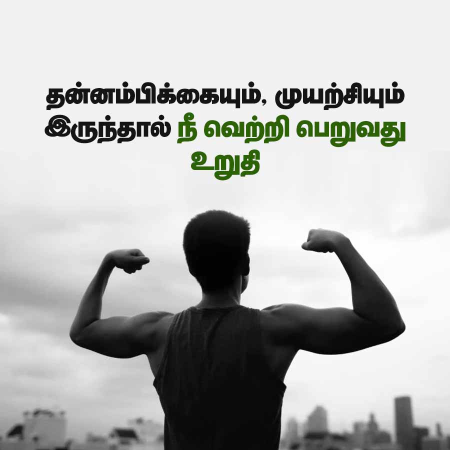 தன்னம்பிக்கையும், முயற்சியும்
இருந்தால் நீ வெற்றி பெறுவது
உறுதி