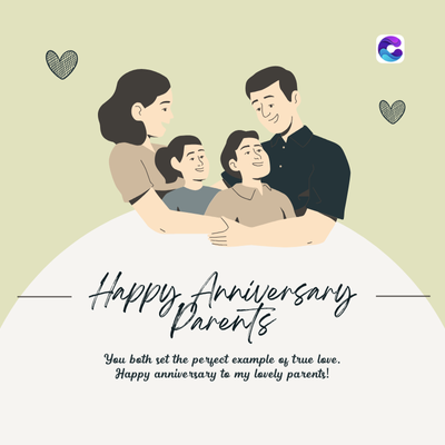 Happy Anniversary
Parents
You both set the perfect example of true love.
Happy anniversary to my lovely parents!