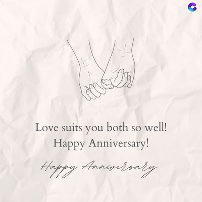 Love suits you both so well!
Happy Anniversary!
Happy Anniversary
