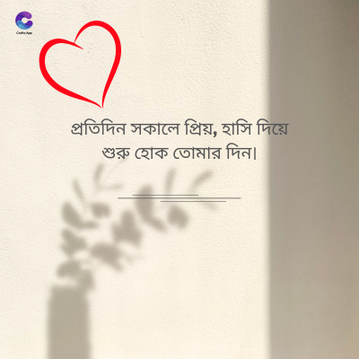 প্রতিদিন সকালে প্রিয়, হাসি দিয়ে
শুরু হোক তোমার দিন।