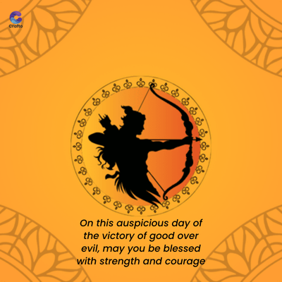 Crafto
8
On this auspicious day of
the victory of good over
evil, may you be blessed
with strength and courage