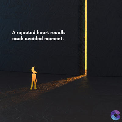 A rejected heart recalls
each avoided moment.
=
