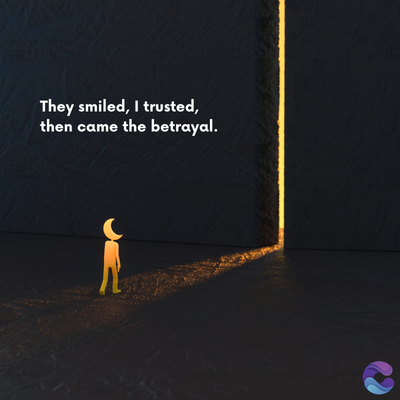 They smiled, I trusted,
then came the betrayal.
=