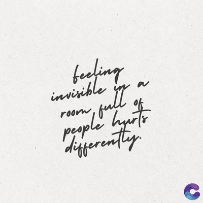 beeling
invisible
room,
full
રે ક
people hurts
differently.