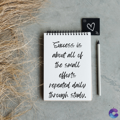 Success is
about all of
the small
efforts
repeated daily
through study.
♡