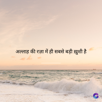 अल्लाह की रज़ा में ही सबसे बड़ी ख़ुशी है