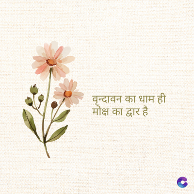 वृन्दावन का धाम ही
मोक्ष का द्वार है