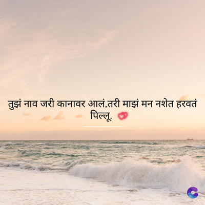 तुझं नाव जरी कानावर आलं, तरी माझं मन नशेत हरवतं
पिल्लू.